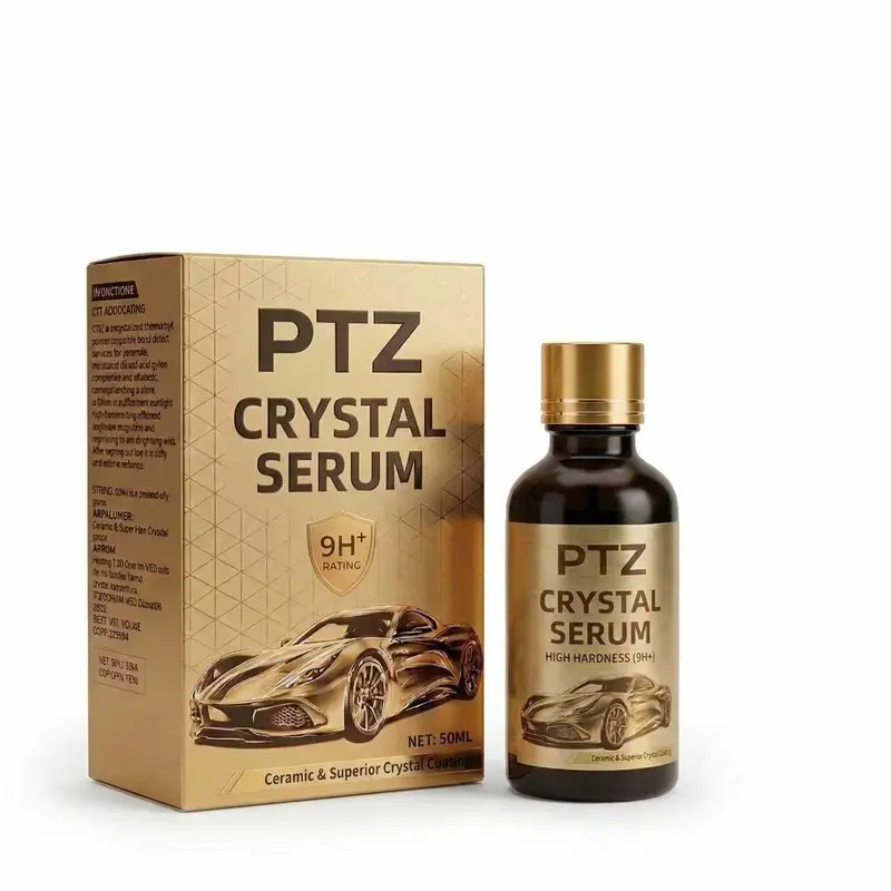 PTZ Crystal Serum – Graphene Ceramic Car Coating 50ML, 9H Hardness, Anti-Scratch, Glossy & Hydrophobic | 10+ Years Protection