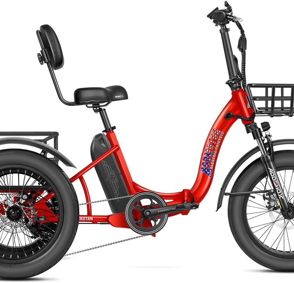 Electric Tricycle for Adults – 750W Motor, 48V 20AH Battery, 90Mi Range, Foldable 3-Wheel E-Bike | Seniors & Commuters