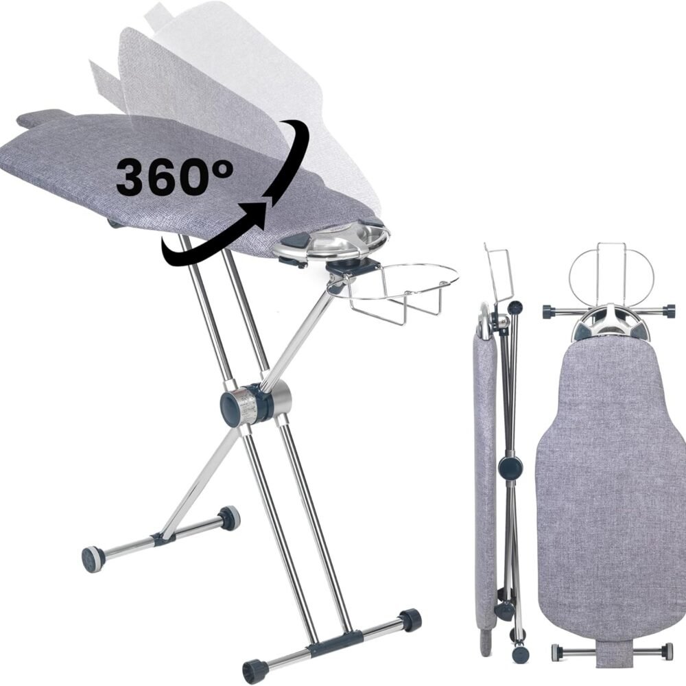 Full-Size Torso Ironing Board – Double-Sided w/ 8-Level Adjustable Height, Rotating Iron Holder & Clips | Limited to 20 Units