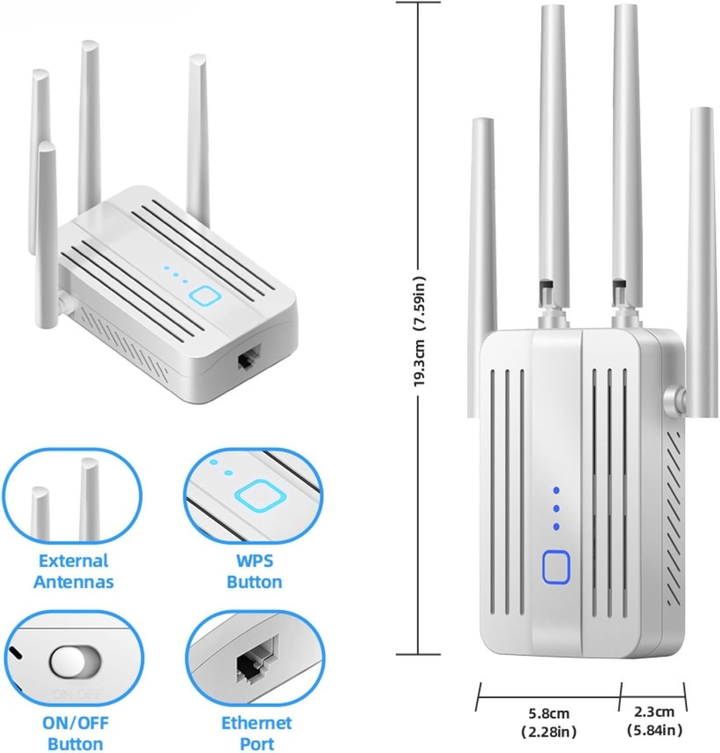 The Velocity Prime: 1200Mbps Ultra-Speed WiFi Repeater