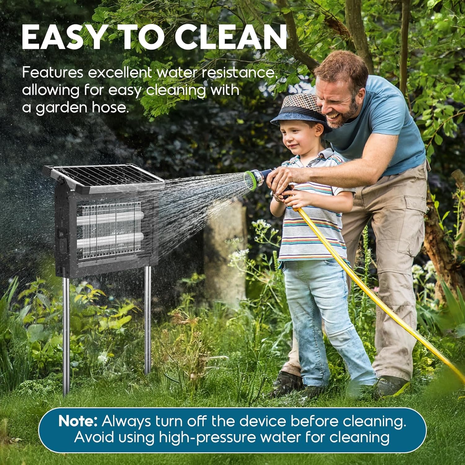 Solar Bug Zapper: Outdoor Waterproof Electric Mosquito and Fly Zapper with Smart Light Sensor - Image 7