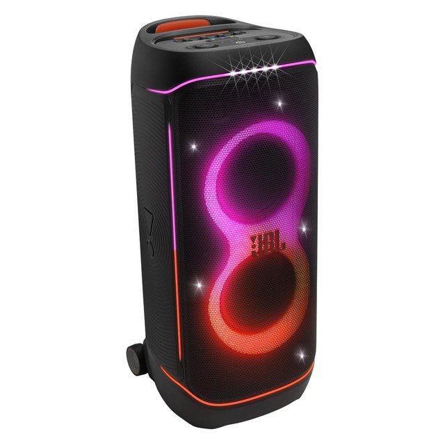 Portable Party Speaker – LED Light Show, Splashproof Design, Deep Bass Sound for Indoor & Outdoor Events